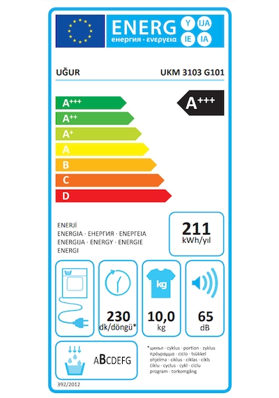 Uğur UKM 3103 G101 10 KG Çamaşır Kurutma Makinesi