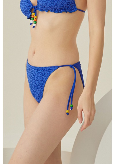 Loya Kadın Saks Mavi Dantelli Tek Alt Bikini