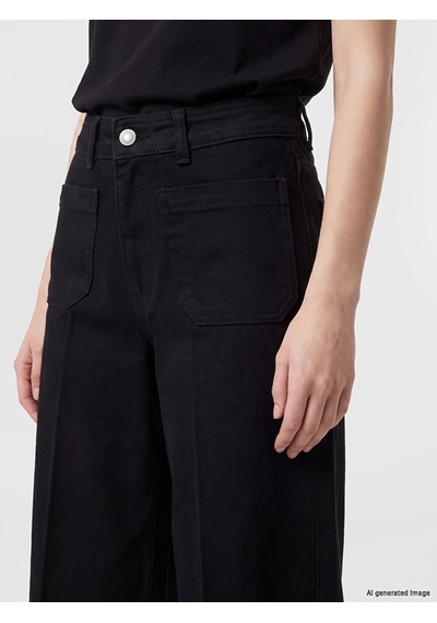 Lcw Jeans Siyah Yüksek Bel Culotte Kadın Jean Pantolon