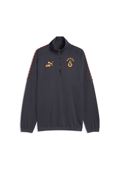 Puma Galatasaray Kıng Erkek Fermuarlı Geniş Kesim Sweatshırt 787645 19 Gri