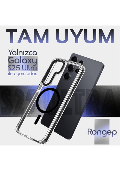 Wavy-bumper Samsung Galaxy S25 Ultra İçin Kılıf Manyetik Magsafe İle Uyumlu S25 Ultra Koruyucu Sararma Karşıtı Güçlü Manyetikli Tpu+pc Bumper Hybrid Tasarımlı Samsung S25 Ultra Kılıfı