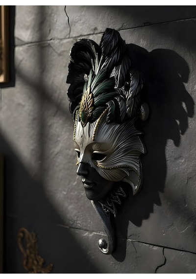 Emerald Venezia Mask Duvar Dekoru