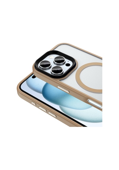 Apple Uyumlu iPhone 16 Pro Max Kılıf Mat Arka Yüzey Wireless Şarj Özellikli Zore Flet M-safe Kapak Pembe