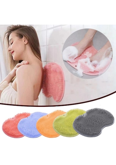 Çok Amaçlı Esnek Yumuşak Banyo El Ayak Vücut Plastik Duş Matı Plastik Banyo Matı Pembe