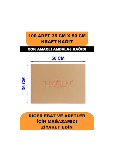 100 Adet 35cm X 50cm 100 Gr. Baskısız Kraft Kağıt, Hediye Ürün Paketleme, Oto Paspası, Çocuk Etkinlikleri