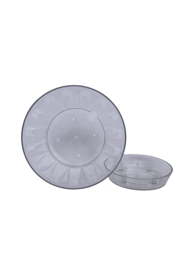 2 Adet Plastik Orkide Saksısı Seti 1,5 Lt Gizli Tabaklı Şeffaf Saksı 145 X 135 Mm Diğer