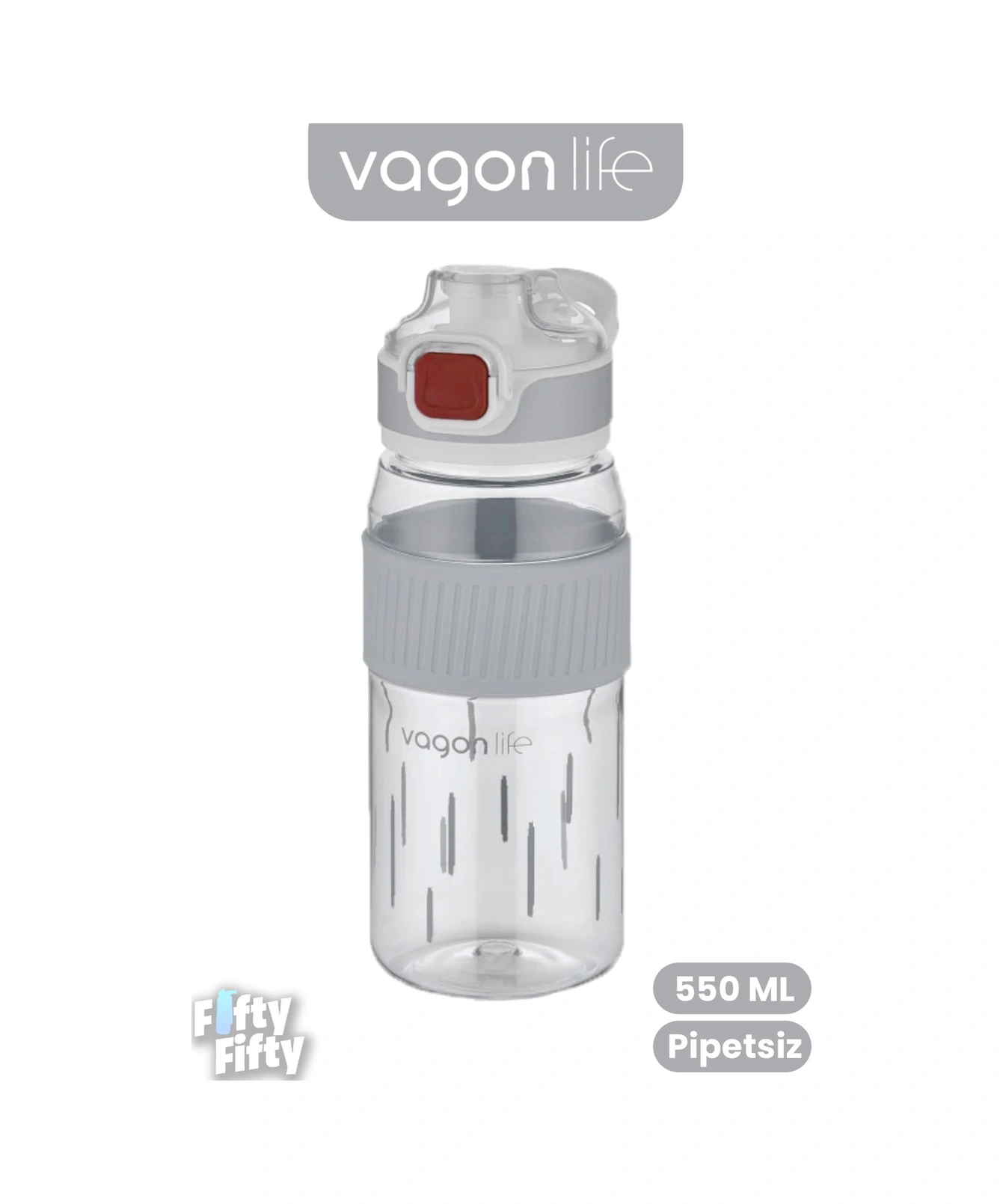 550 Ml Rahat İçim Pipetsiz Taşıma Kulplu Çocuk Su Matarası -vgn3001ml550 Beyaz