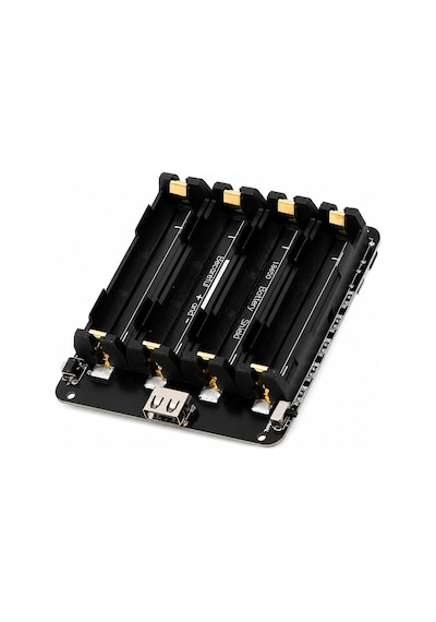 4'lü Anahtarlı 18650 Lityum Pil Yuvası V8 Micro Usb & Type-c Şarj Girişli