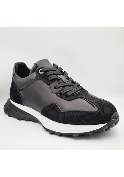 Libero L4821 Siyah Hakiki Deri Erkek Sneaker Spor Ayakkabı Siyah