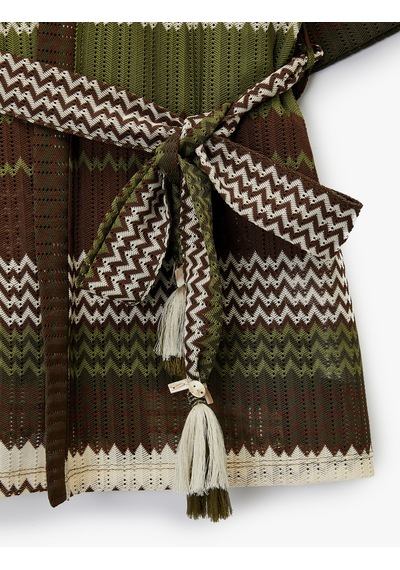 Koton Koton X Melis Ağazat - Kuşak Kemer Detaylı 3/4 Kol Desenli Pointelle Örgü Kimono Kahverengi Çizgili 6sak30082ek Kahve Çizgili Koton Koton X Melis Ağazat - Kuşak Kemer Detaylı 3/4 Kol Desenli Pointelle Örgü Kimono Kahverengi Çizgili 6sak30082ek Kahve Çizgili