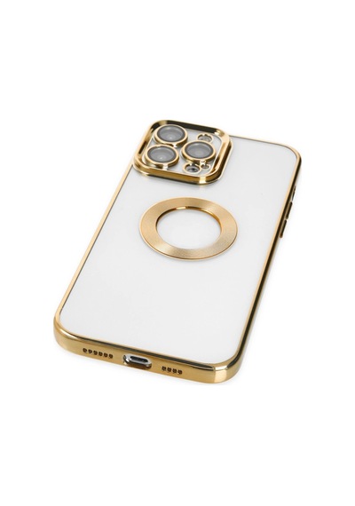 Apple Uyumlu iPhone 14 Pro Max Kılıf Slot Silikon Altın