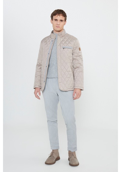 AC&Co / Altınyıldız Classics Erkek Bej Standart Fit Normal Kesim Dik Yaka Desenli Overcoat Bej AC&Co / Altınyıldız Classics Erkek Bej Standart Fit Normal Kesim Dik Yaka Desenli Overcoat Bej