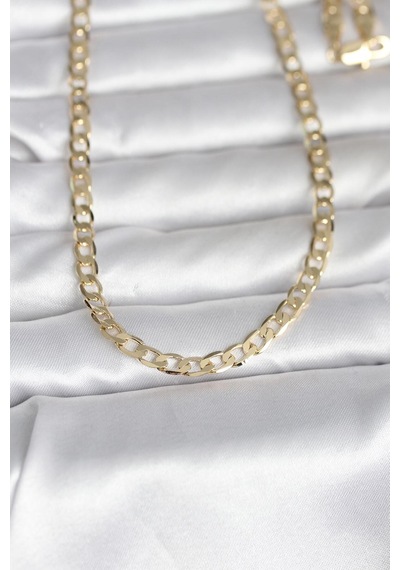 Cm 14k Gold Renk Kalın Zincir Model 60 Cm Kadın Kolye Renk Renk