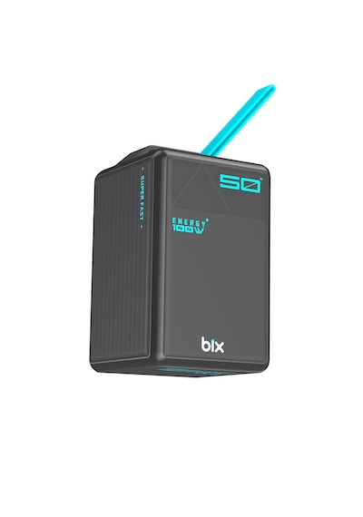 Bix Pb5010w 50000mah 100w Süper Hızlı Şarj Dijital Göstergeli 6 Portlu Powerbank Taşıma Askılı Taşınabilir Şarj Cihazı Siyah Bix Pb5010w 50000mah 100w Süper Hızlı Şarj Dijital Göstergeli 6 Portlu Powerbank Taşıma Askılı Taşınabilir Şarj Cihazı Siyah