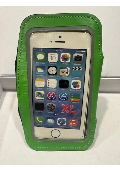 Yeşil Telefon Kol Bandı Sporcu Kılıfı Büyük Telefonlar İçin Koşu İçin Telefon Kılıfı 16x8 Cm Yeşil