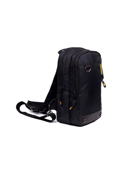 Newish Polo Erkek Kumaş Çapraz Göğüs Ve Omuz Çantası New158 - Siyah - Sarı