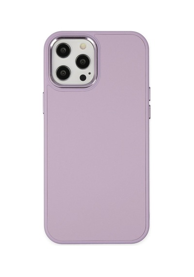 Apple iPhone Uyumlu 12 Pro Max Kılıf Asya Deri Silikon - Lila Bz8683140410452