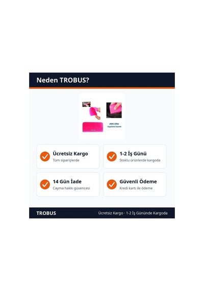 Trobus Ppf/tph Cam Filmi Silikon Rakle Uygulama Aparatı 12x7,5 Cm Pembe