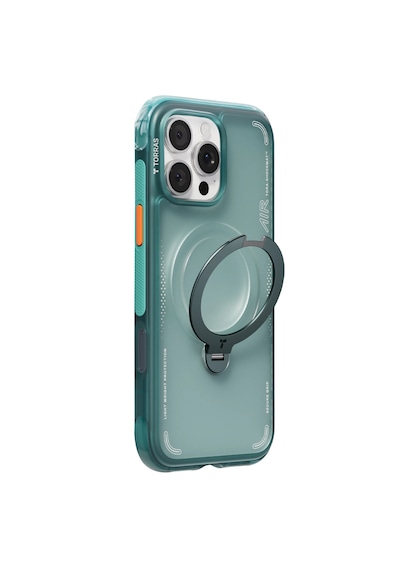 Torras Apple iPhone Uyumlu 16 Pro Max O Stand Spin Air Serisi Magsafe Kılıf Turkuaz