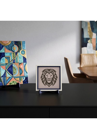 Aslan Figürlü Dekoratif Masaüstü Objesi, Yaşam Alanlarına Estetik Ve Güçlü Duruş Katan Tasarım 10x10 Cm