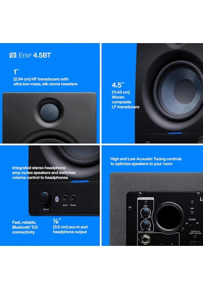 Eris 4.5bt 2. Nesil 4.5 Bluetooth Kablosuz Teknolojili Medya Referans Monitör, 50 Watt