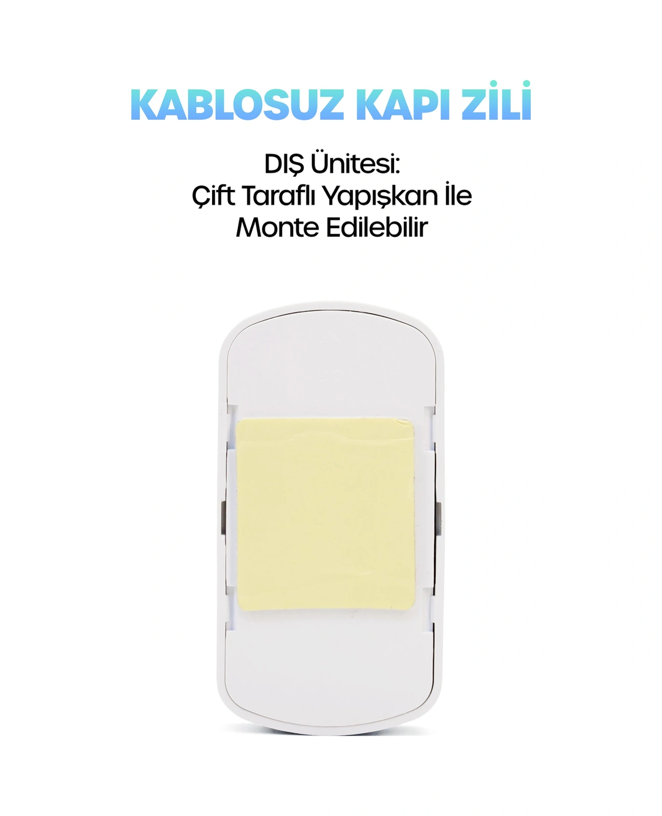 Kablosuz Uzaktan Kumanda Kapı Zili Işıklı Uzun Menzilli Pilli 32 Farklı Melodili Beyaz 9389