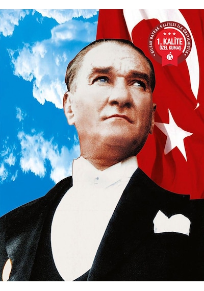 Atatürk Bayrağı 100x150 Cm - Raşel Kumaş 1. Kalite No1 100 x 150 CM