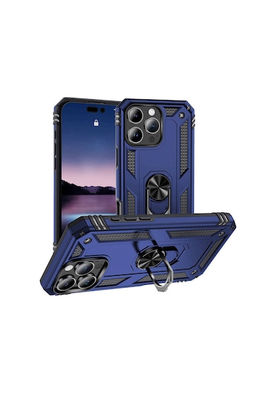 Apple İphone 16 Pro Max Uyumlu Tank Korumalı Yüzüklü Standlı Kılıf