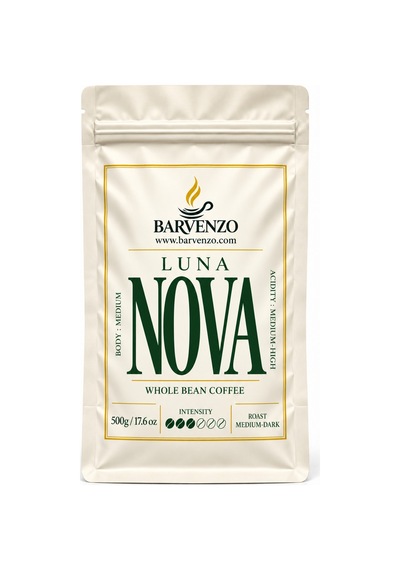 Barvenzo Luna Nova 500 G Zarif Dokunuş Çekirdek Kahve Moka Pot