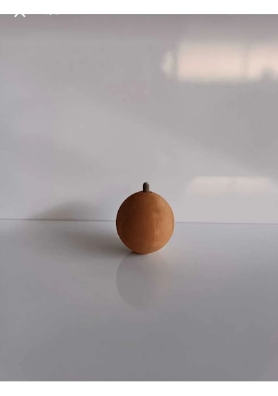 Puf Ayağı Mobilya Ayağı Ahşap Topaç Ayak Masa Sehpa Ayağı Ahşap Yuvarlak Ayak Yükseklik 7.5 Cm Kahverengi