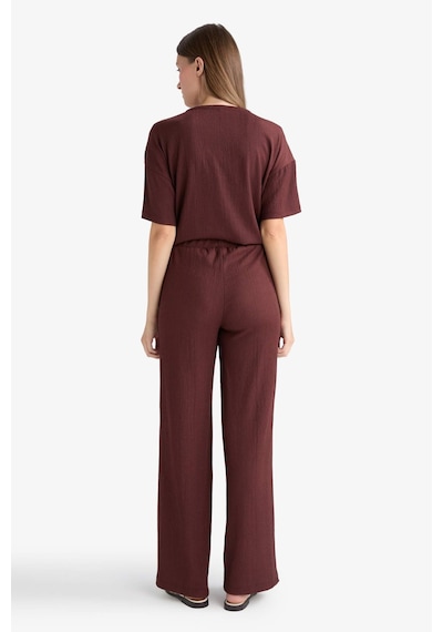 Defacto Straight Fit Düz Paça Bürümcük Pantolon C0200ax25aubn91 Kahve