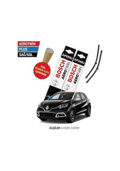 Bosch Aerotwin Plus Renault Captur Silecek Takımı (2013-2015) Bosch Aerotwin Plus Renault Captur Silecek Takımı (2013-2015)