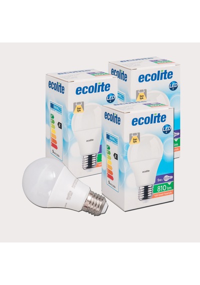 Ecolite A60 9 W Sarı Klasik E27 Duy 3'lü Led Ampul 3'li Avantaj Paketi Mıchu