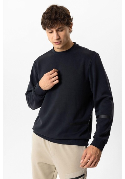 Backandbond Antrasit Regular Fit Bisiklet Yaka Sweatshirt