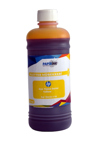 Hp T610 - T790 - T2300 Uyumlu Plotter Mürekkebi 500 gr.  Dye Y
