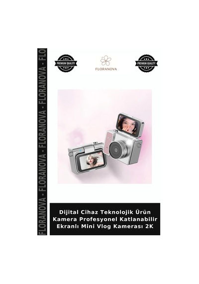 Dijital Cihaz Teknolojik Ürün Kamera Profesyonel Katlanabilir Ekranlı Mini Vlog Kamerası 2k