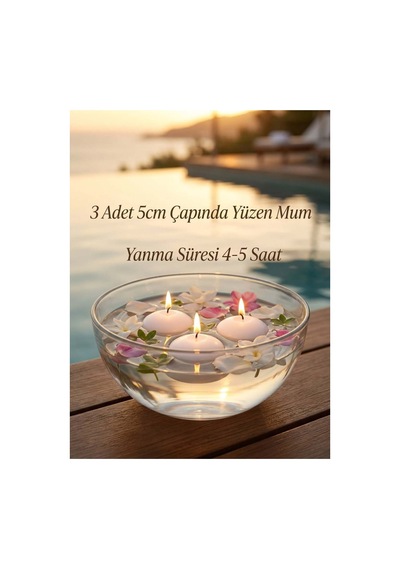 3 Adet Beyaz Suda Yüzen Mum Seti - 5 Cm Çaplı Dekoratif Yüzen Mum - 4-5 Saat Uzun Yanma Süreli İs Yapmaz Mum - Havuz, Nikah, Düğün Ve Cam Kase İçin Romantik Su Üstü Mum, Yüzen Mum, Suda Mum Beyaz 3 Adet Beyaz Suda Yüzen Mum Seti - 5 Cm Çaplı Dekoratif Yüzen Mum - 4-5 Saat Uzun Yanma Süreli İs Yapmaz Mum - Havuz, Nikah, Düğün Ve Cam Kase İçin Romantik Su Üstü Mum, Yüzen Mum, Suda Mum Beyaz