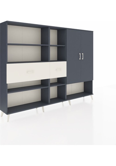 Arges Dolap 10 Raflı 2 Çekmeceli 2 Kapaklı 220x30x163 Antrasit-an Antrasit-antrasit/aytaşı Arges Dolap 10 Raflı 2 Çekmeceli 2 Kapaklı 220x30x163 Antrasit-an Antrasit-antrasit/aytaşı