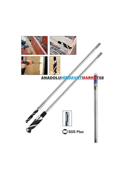 Gfb 12mm Ahşap Delme Ucu Kalıpçı Matkap Ucu Sds Plus 12*600mm