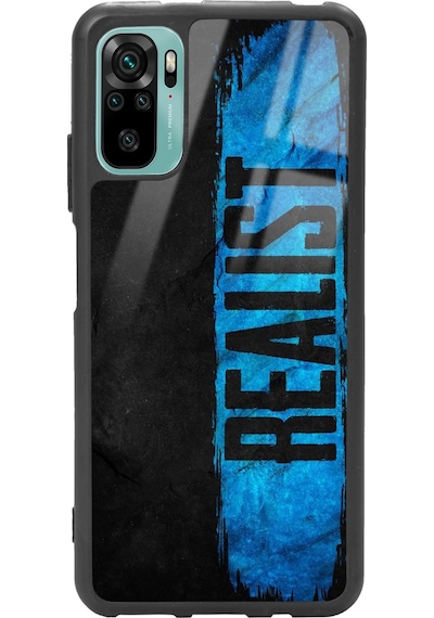 Xiaomi Redmi Note 10 - Note 10s Realist Tasarımlı Glossy Telefon Kılıfı Siyah