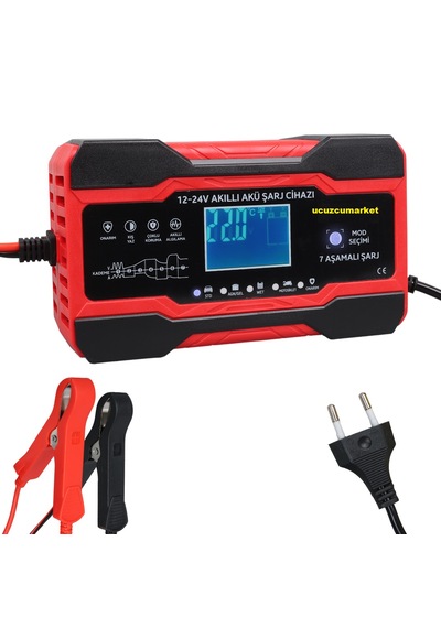 12v/24v Araçlar İçin 10amper Led Göstergeli Akıllı Akü Şarj Cihaz