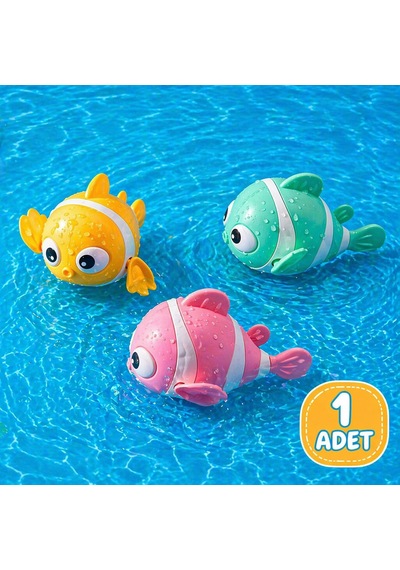 Kurmalı Yüzen Balık Su Küvet Oyuncağı Bebek Banyo Eğlencesi 1 Adet