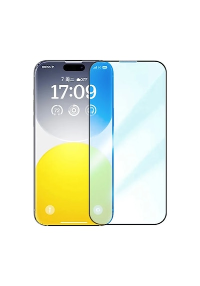 Baseus Apple iPhone Uyumlu 15 Full Koruma Anti Mavi Işık Tempered Cam - Ekran Koruyucu- 5775