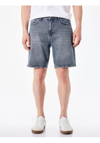 Koton Pamuklu Normal Bel Straight Fit Jean Şort İndigo Stone 6sam40389nd Indigo - Taş Koton Pamuklu Normal Bel Straight Fit Jean Şort İndigo Stone 6sam40389nd Indigo - Taş
