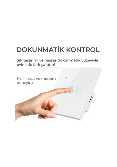 Tuya Wifi Akıllı Tek Kanal Dokunmatik Anahtar