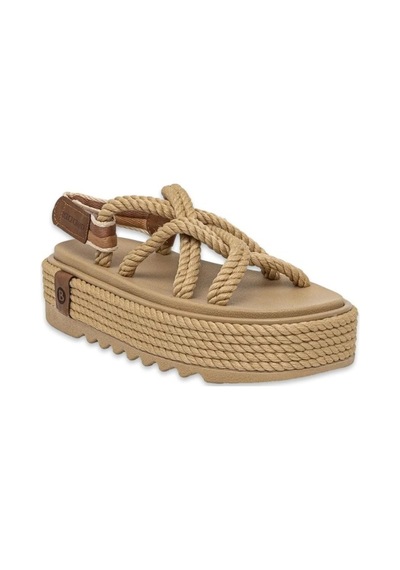 Bohonomad Bodrum Chunky Bej Platform Kadın Sandalet Bej