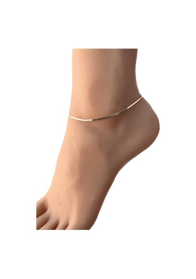 Söğütlü Silver Gümüş Örgü Modeli İtalyan Zincir Halhal Gümüş - Rose Gold