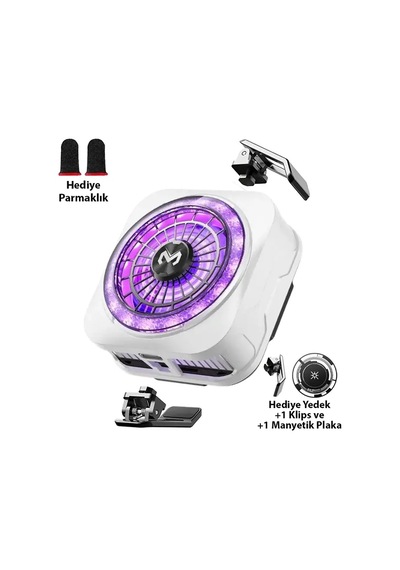 Memo Cx21 18w Manyetik Telefon Soğutucu Rgb Işıklı Yarı İletken Buz Soğutmalı Mobil Oyun Fanı- 5775