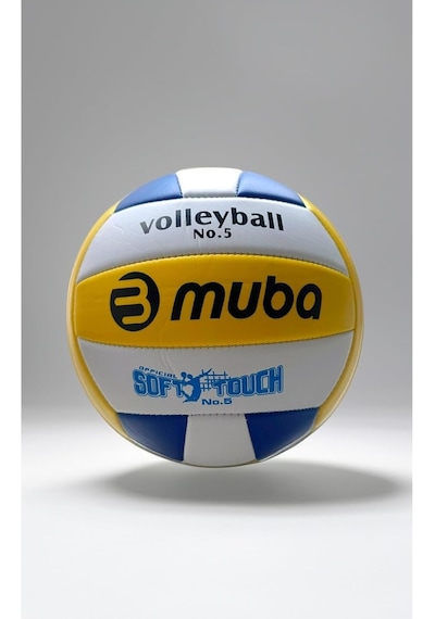 Muba Dikişli Voleybol Topu Yumuşak Deri Antrenman Ve Salon Uyumlu, Tek Ebat, Mbdktp, Karışık Çok Renkli