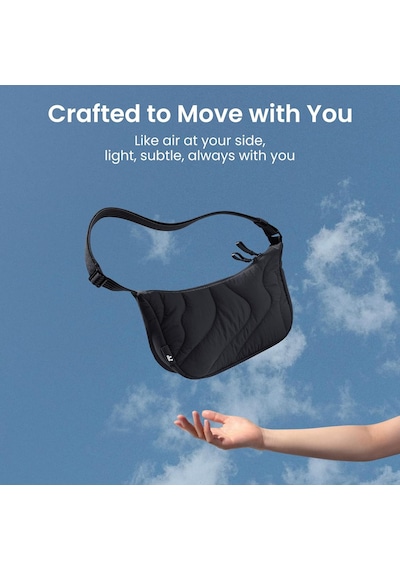 Tomtoc Sling Çanta Kadın, Modaya Uygun Nylon Puffer Crossbody Moo Çok Renkli